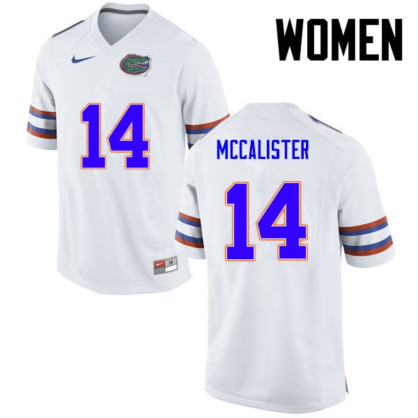 Florida Gators Women #14 Alex McCalister College Football White